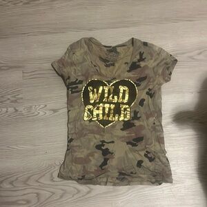 Camo Wild Child shirt women’s large